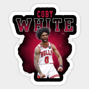 Coby White Sticker